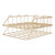 2 Pack File Document Letter Tray Organizer Metal Stackable Folder Document Tray Office Desk Organizer for Home & Office (Gold)