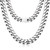 Krfy Silver Chain for Men Boys 18K Gold Plated 316L Stainless Steel Miami Cuban Link Chain for Women 12mm Diamond Cut Mens Chunky Thick Cuban Link Chain Necklace 26 Inches