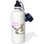 3dRose "Kick Cancer In The Ass Awareness Ribbon Cause Design" Sports Water Bottle, 21 oz, White