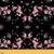 Cherry Blossoms Upholstery Fabric by The Yard, Japanese Style Decorative Fabric for Upholstery and Home DIY Projects, Sakura Flower Waterproof Outdoor Fabric, 2 Yards, Pink Black