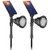 DBF Solar Lights Outdoor, Latest 18 LED Waterproof Solar Spotlights Solar Landscape Lights Auto On/Off Wall Security Lighting for Garden Pathway Pool Driveway Patio Yard, Pack of 2 (Cool White)