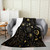 Erosebridal Star Moon Throw Blanket Throw 50x60,Golden Black Starry Sky Series Fleece Blanket for Kids Boys Girls,Glitter Cosmic Planets Plush Blanket All Season,Out Space Bed Blanket Warm