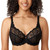 DELIMIRA Women's Plus Size Minimizer Full Coverage Unlined Underwire Lace Bra Black 42H