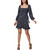 BCBGeneration Womens Floral Square Neck Mini Dress Black 16