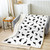 Shark Sherpa Blanket Throw 50"x60" Ocean Marine Life Theme Fleece Throw Blanket for Bed Sofa Couch Kids Decor White Print Plush Blanket Utra Soft Sea Animal Fuzzy Blanket Bedroom Black