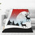 Christmas Deer Santa Claus Silhouette Print Throw Blanket Lightweight Soft Flannel Blankets Luxury Warm Fleece Blanket for Bed Couch Sofa 40"x30"