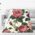 Rose Print Throw Blanket Lightweight Soft Flannel Blankets Luxury Warm Fleece Blanket for Bed Couch Sofa 40"x30"