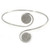 Avalaya Rhodium Plated Clear Austrian Crystal Disk Upper Arm/Armlet Bracelet - 28cm L Adjustable