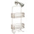 InterDesign Vine Hanging Shower Caddy  Bathroom Storage Shelves for Shampoo, Conditioner and Soap, Satin