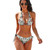 BAIKUTOUAN Women's Armadillos and Cactus Two Piece Swimsuit Halter Tie String Triangle Bikini Set Bikinis