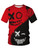 WDIRARA Men's Two Tone Cartoon Graphic Print Short Sleeve T Shirt Round Neck Tee Multicolored L