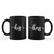 kunlisa His and Hers Coffee Mugs Set,His and Hers Gifts,Wedding Engagement Gifts for Couple Newlyweds,Couples Gifts for Husband and Wife,Bridal Shower Engaged Couples Matching Mugs 11 Ounce (Black)