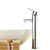 Above Counter Bathroom Sink Faucet Combo Single Handle Solid Brass Basin Mixer Taps,Chrome Finish