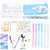 Misslate Cute School Supplies Set, Kawaii Office Supplies, Includes Pencil Case, Ballpoint Pens, Ruler, Sticky Note, Stickers, Enamel Pins, Lanyard with ID Card Holder for Girls Gifts (Pink)