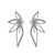 PSVOD 1 Pair Stud Earrings Exaggerated Flower Design Rhinestone European American Style Statement Earrings Wedding Accessories (Color : Silver)