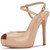 Lvemas Womens Peep Toe Platform Heels Sandals Open Toe Cutout Stiletto Slingback Pumps Shoes Brown