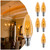 brighfivey Amber Candelabra Bulb 25W Equivalent, 2W Ultra-Fine Filament E12 Base Candelabra LED Light Bulb, Dimmable Amber LED Bulbs 2000k Soft Warm, Candle Chandelier Bulbs, 6 Pack
