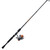 Zebco Crappie Fighter Spinning Reel and Fishing Rod Combo, 5-Foot 6-Inch 2-Piece Fiberglass Fishing Pole, High-Visibility Rod Tip, Split-Grip EVA Rod Handle, Ultra-Light Power,Size 05 Reel,Gray/Orange