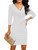 Women's Classic 3/4 Sleeve Wrap V Neck Knee-Length Bodycon Dress Business Work Dress with Belt