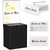Teling Tall Acrylic Donation Box with Lock and Sign Plate Safe Suggestion Box with 100pcs Raffle Tickets Cards for Raffle, Money, Voting, Charity, Suggestion (Black)