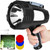 NiaoChao Rechargeable Spotlight Flashlight, 900000 Lumens Spot Lights Outdoor Handheld Spotlight Searchlight with Cob Light, 6 Modes, Folding Stand, IPX6 Waterproof