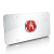 Acura Red Infill 3D Logo Chrome Stainless Steel License Plate