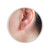 Double Piercing 2 Hole Single Stud Earring Tiny Thin Multiple Lobe Staple Bar CZ Diamond Posts in Gold Silver Rose Gold (Silver)