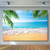 COMOPHOTO Blue Beach Backdrops 7x5ft Summer Palm Photography Backdrops Party Banner Photo Background for Photo Booth Backdrop