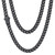 Mens Cuban Link Chain, Black Miami Cuban Chain Necklace for Men, 5mm Wide Hip Hop Mens Jewelry, 28"
