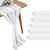 YUHX 5 Pack Chiffon Table Runner 29 x 120 Inches Long,White Wedding Table Runners, Romantic Wedding Decor Party Banquets Decorations?White,5 Pack?