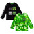 Minecraft Mobs Creeper Big Boys 2 Pack Long Sleeve Graphic T-Shirt Grey/Green 10-12
