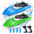Geefia 2-Pack RC Boat - Remote Control Boats for Kids and Adults - 10km/H - 2.4G High Speed - Fast RC Boats for Pools and Lakes - 4 Rechargeable Batteries - Blue/Green
