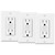 ELECTECK 15 Amp GFCI Outlets, Tamper Resistant, Ultra Slim GFI Receptacles with LED Indicator, Ground Fault Circuit Interrupter, Decor Wallplates Included, ETL Listed, White, 3 Pack
