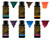 Diamine Fountain Pen Ink 30ml - Colour Wheel - 6 x Bottles, Delamere Green, Macassar, Pumpkin, Damson, Misty Blue, Syrah