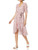 Tommy Hilfiger Women's Tie Sleeve Faux Wrap Dress, Ivory/Grenadine, 16