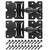 Heavy Duty Gate Hinges 2 Pack Solid Vinyl Fence Gate Closer Hinges with 22 Durable Screws, 90 Degree Tension Boerboel Gate Hinges Hardware Kit for Wooden/PVC Fence, Manual Close & Black Finish
