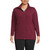 Lands' End Womens Full Zip Fleece Jacket Rich Burgundy Regular X-Large
