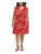 Tommy Hilfiger Womens Plus Ruffle Mini Fit & Flare Dress Red 16W