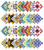Soimoi Precut 10-inch Honey Bee Prints Cotton Fabric Bundle Quilting Squares Charm Pack DIY Patchwork Sewing Craft- Multicolor