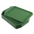 Sandmovie Plastic Serving Trays with Handles, Rectangular Fast Food Tray, Deep Green, 12 Pieces