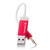 Tunai Firefly Bluetooth Receiver: Worlds Smallest Wireless Audio Bluetooth 4.2 Adapter with 3.5mm AUX for Car/Home Stereo Music Streaming; Auto On, No Charging Needed - Car Pack (Red)