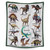 Dinosaur Throw Blanket - 50x40 Inches Small Blanket for Kids, Boys - Soft Plush Blankets for Bed, Couch, Sofa - White Cute Fuzzy Throws Gifts for Dinosaur Lovers
