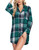 Ekouaer Cotton Nightshirt Button Nightgown Long Sleeve Pajama Dress Boyfriend Style Nightdress Soft Sleepwear for Women
