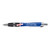 DISCOUNT PROMOS Personalized Silver Accent Grip Pens - 10 pack - Plastic Pens - Customizable Text, Logo - Blue