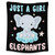 Elephant Throw Blanket for Girls - 40x50 Inches Flannel Blanket Size Soft Fuzzy Plush Throws Gift - Black Cute Blanket for Couch & Sofa