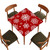 SongYi Christmas Snowflake Tablecloths Square, Elastic Edge Fitted Home Decorative Polyester Tablecloth, Stain & Wrinkle Resistant Table Clothes Family Festival Party Use, Fits 36 x 36 Inch Table
