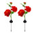 ikasus Outdoor Decoration Solar Stake Lights, Single Head Solar Peony Light, Solar Flower Garden Lights, 2 Pack IP65 Waterproof LED Landscape Light for Pathway Walkway Patio Lawn Garden, Red