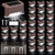 32 Pcs Solar Deck Lights Outdoor, Solar Step Lights Waterproof LED Solar Lights Outdoor Fence Lights for Stairs, Step, Railing, Patio, Driveway, Garden, Pathway and Yard (Brown Shell Cool White Light) 32 Pcs Solar Deck Lights Outdoor, Solar Step Lights Waterproof LED Solar Lights Outdoor Fence Lights for Stairs, Step, Railing, Patio, Driveway, Garden, Pathway and Yard (Brown Shell Cool White Light)