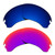 Alphax 2 Pair Polarized Replacement Lenses for Oakley Flak Draft OO9364 - Deep Water+Midnight Sun