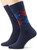 Tommy Hilfiger Men's 2-Pack Argyle Pattern and Plain Socks, Navy/Red Small/medium Navy/red